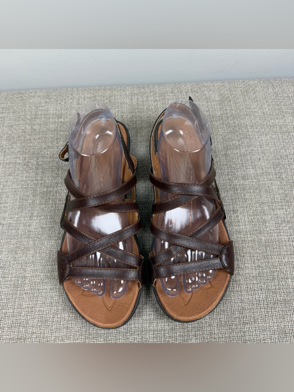 BOC Born Sandals Women’s 9 Altheda Criss Cross Strappy Brown Flats Comfort Boho - Picture 4 of 10
